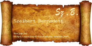 Szeibert Bernadett névjegykártya