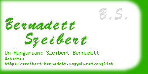 bernadett szeibert business card